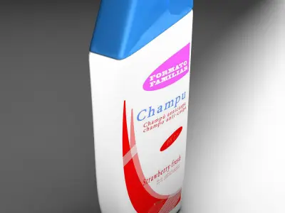 Shampoo bottle of chappu soap 3D model