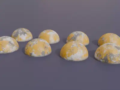 Realistic Road Barrier Set - Game-Ready PBR Collection Low-poly 3D model