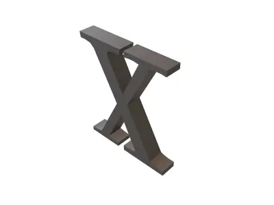 Roman Numerals 10 v1 001 Low-poly 3D model