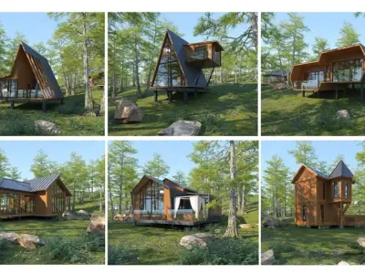 log cabin 3D model order