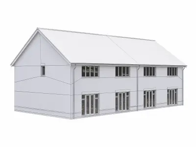 Neighborhood Houses P29 Low-poly 3D model