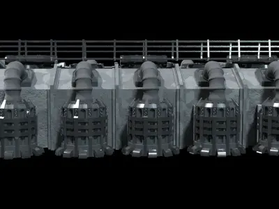 Sci fi building Low-poly 3D model buy