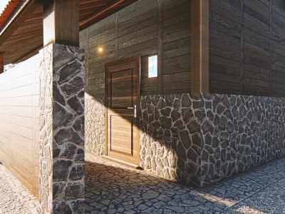 Public Toilet Low-poly 3D model