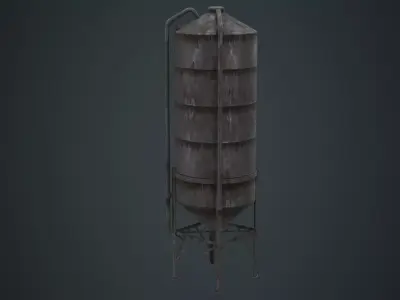 Silo 2D Low-poly 3D model