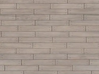 Weathered Grey Wood Planks with Metal Rivets PBR Seamless Texture