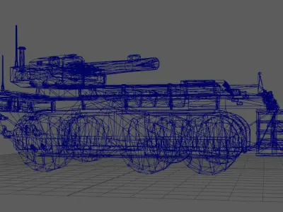 Next generation armored tank Low-poly 3D model