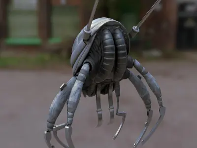 Flea Bot Low-poly 3D model