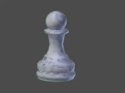 Simple model marble chess piece Free 3D print model