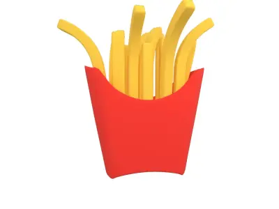 French Fries v2 001 Low-poly 3D model