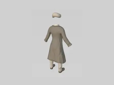 Gentleman Outfit 05 Light Brown - Character Design Fashion Low-poly 3D model