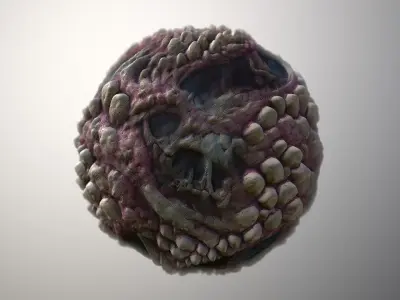 Material Skin Monster 5 Seamless PBR Texture Texture