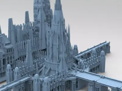 Tudor Castle Fantasy castle 2 large models  3D model