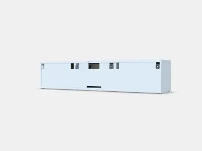 BESTA TV bench with doors 25 Low-poly 3D model
