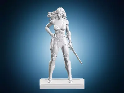 Wonder Woman Statue 3D Model 3D print model