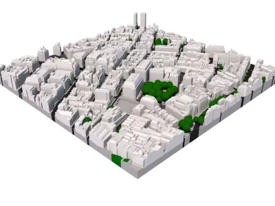 London city tile Level 2 block TQ2980 North East 3D model