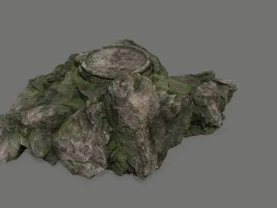 Ladder Ruin Low-poly 3D model 4