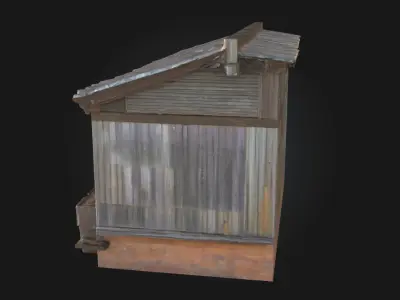Weathered Shack  Shelter of Time 3D model