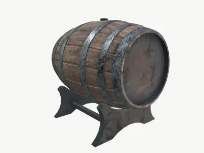 Barrel Low-poly 3D model