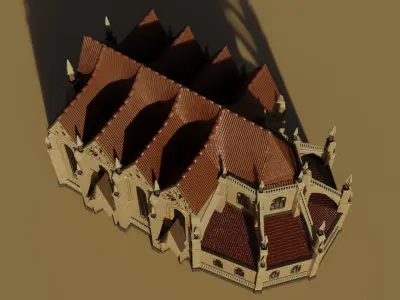 Gothic Church Saint Marien 3D model