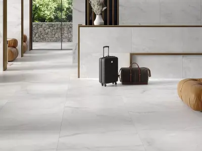 Statuario White Marble Slab Texture