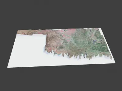 Oklahoma State Low-poly 3D model