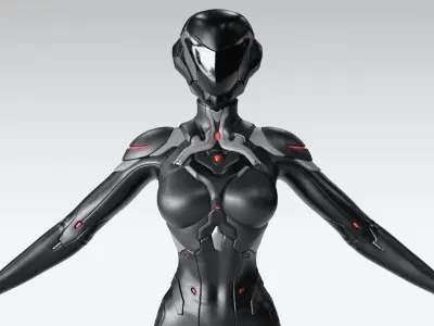  Womens Dark Sci-Fi Suit 