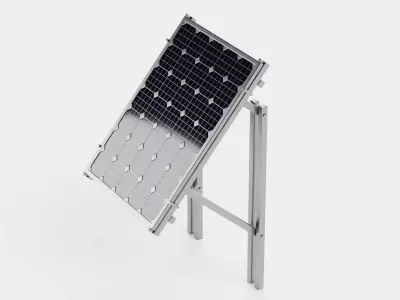 Solar Panel V1 - Monocrystalline Photovoltaic Modul with Stand 3D model