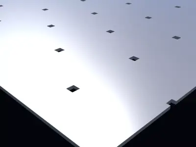 Perforated panel with 1 percent opening 25O133 3D model