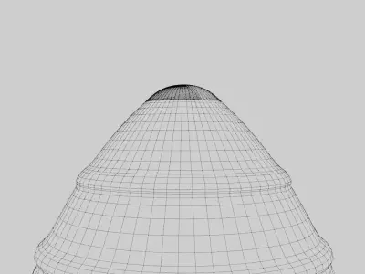 Low poly Rocket spaceship Low-poly 3D model