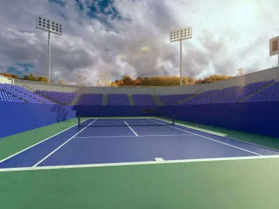 Tennis court 3D model