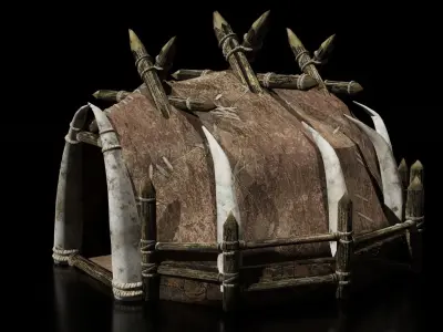 orc hut-house Low-poly 3D model