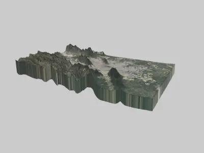 Monterrey City  Low-poly 3D model