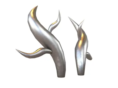 Dragon Horn v1 006 Low-poly 3D model