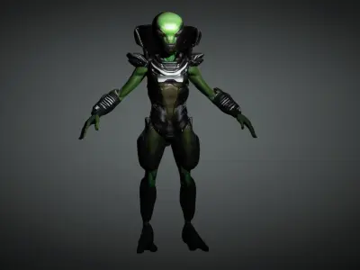Alien Soldier Low-poly 3D model buy