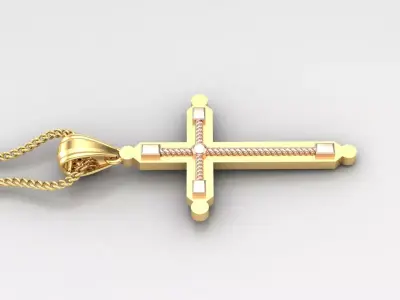 Cross Light Gold 4CP078 3DM STL 3D model