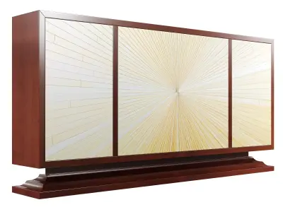 Art Deco Chest with Sunburst Front Panels 3D model purchase