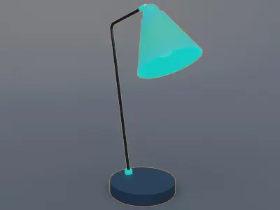 Awesome Blue Table Lamp Blue Rgb Lamp Free low-poly 3D model