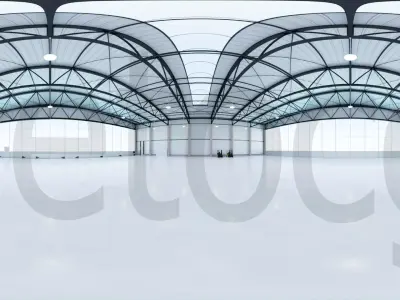 HDRI - Airplane Hangar Interior 7 Texture