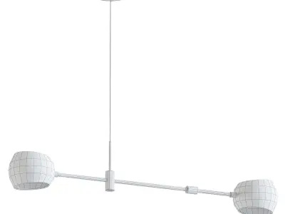 ACABA pendant light in gold 3D model