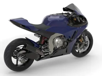 Generic Motorcycle 01 3D model