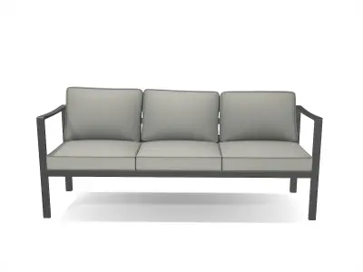 out bench sling fabric 001 Low-poly 3D model