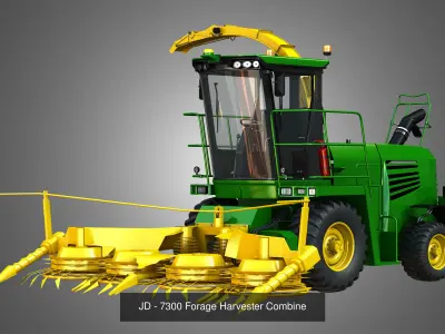 JD - Farm Vehicles  5 in 1 3D Model Pack