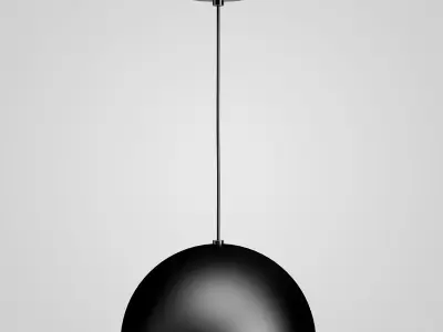 Black Hanging Lamp 03 3D model