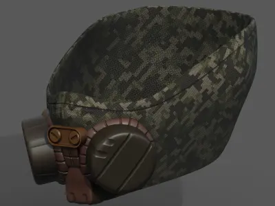 Gas mask helmet scifi fantasy armor hats military Low-poly  Low-poly 3D model