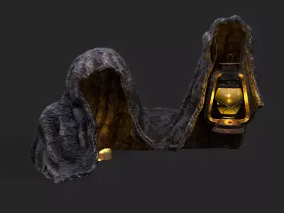 Grim Reaper Lantern  Low-poly 3D model