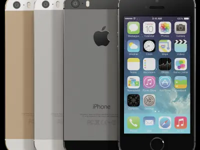 Apple iPhone 5S Low-poly 3D model