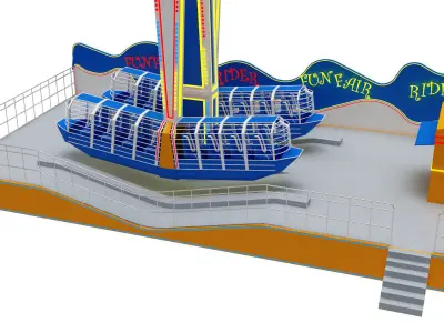 Funfair Rider 3D model