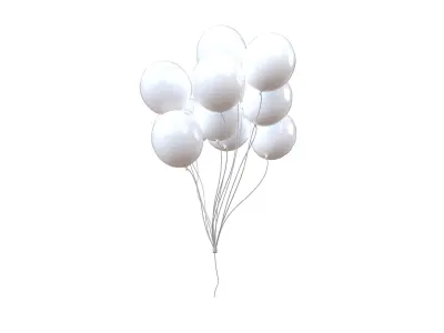 Bunch of Balloons v1 014 Low-poly 3D model