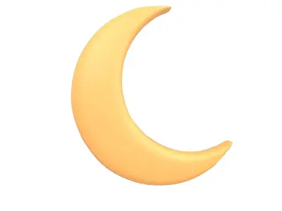 Cartoon Moon v1 003 Low-poly 3D model