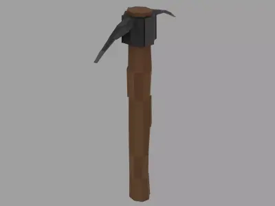 Low-Poly Stylized Pickaxe Game Ready Low-poly 3D model